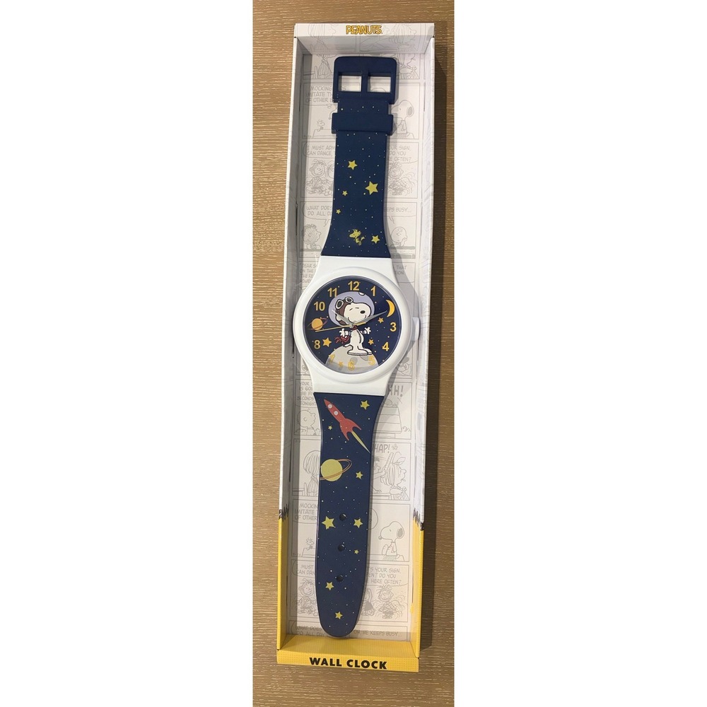 PEANUTS WALL CLOCK SNOPPY IN SPACE MOON ASTRONAUT WRIST WATCH
